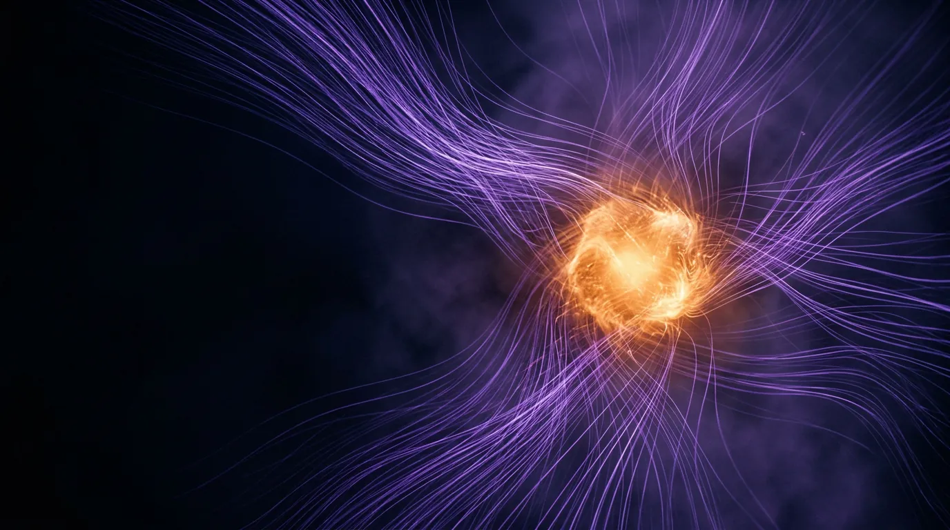Threads of light converging