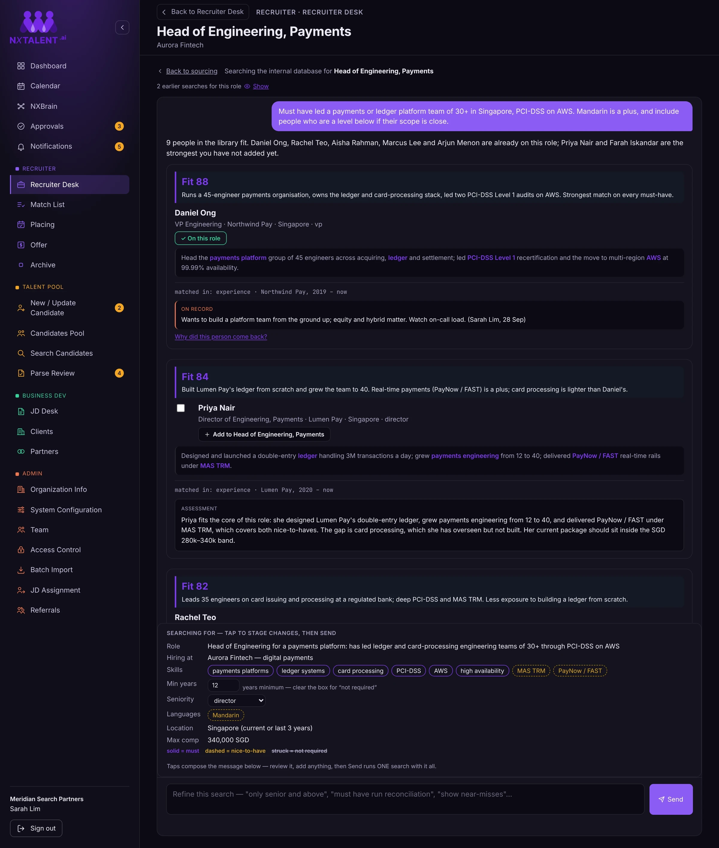 Source screen